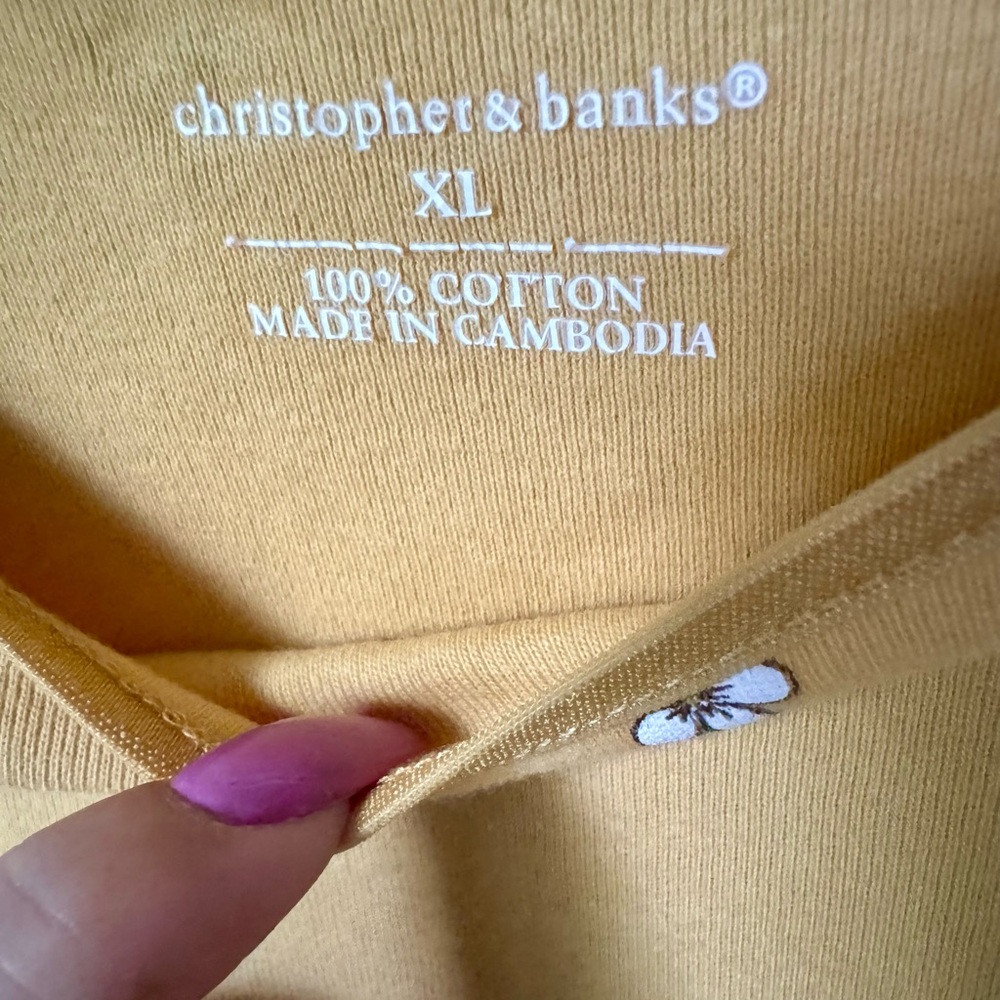 Christopher & Banks 3/4 Sleeve Shirt, XL - Picture 2 of 3